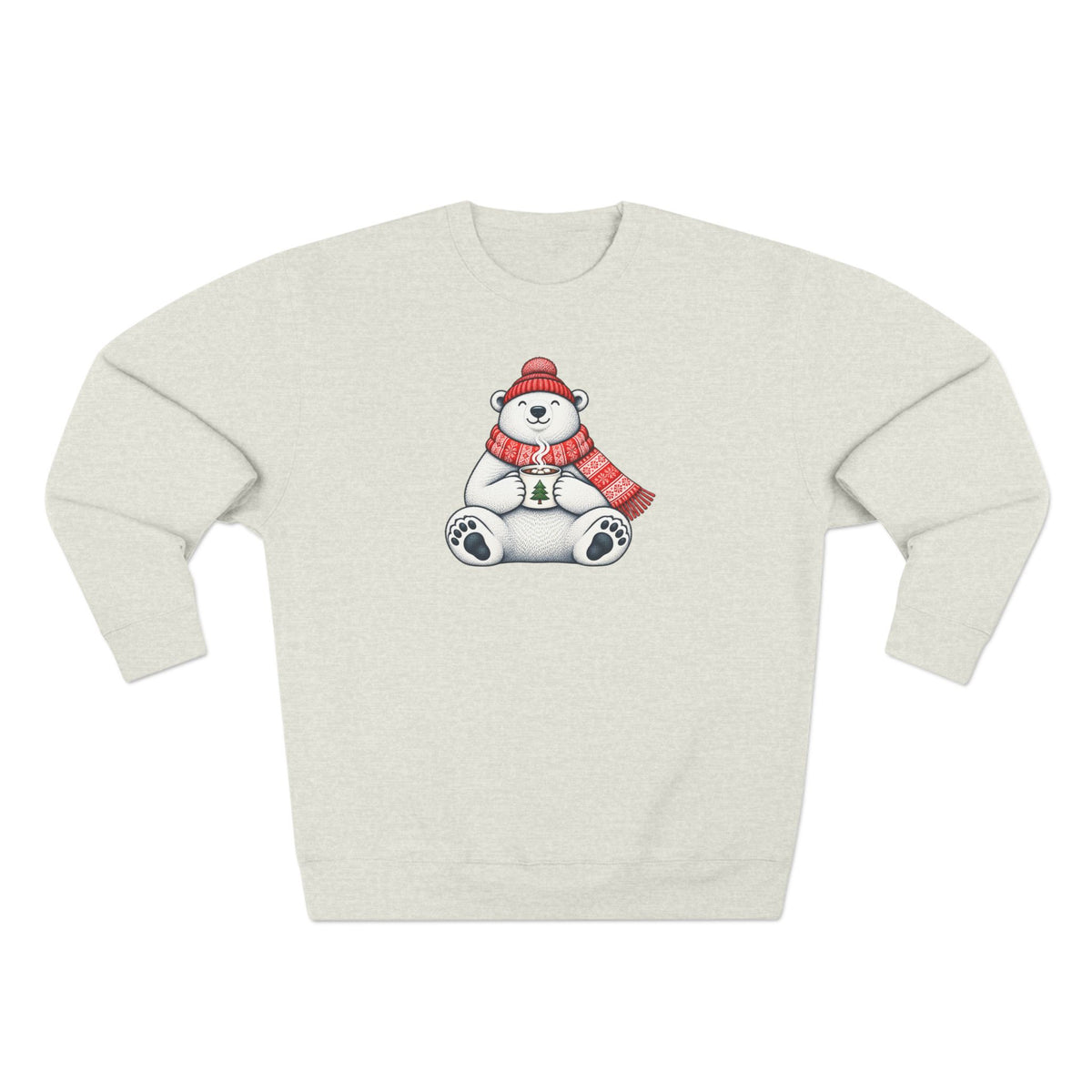 Cozy Cocoa Polar Bear Christmas Crewneck Sweatshirt
