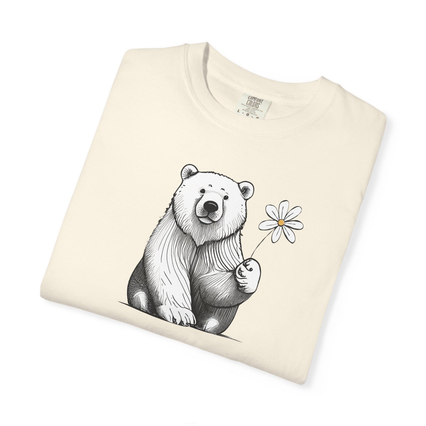 Engraved Bear & Daisy Graphic Tee | Comfort Colors® Heritage Artisan Sketch Shirt