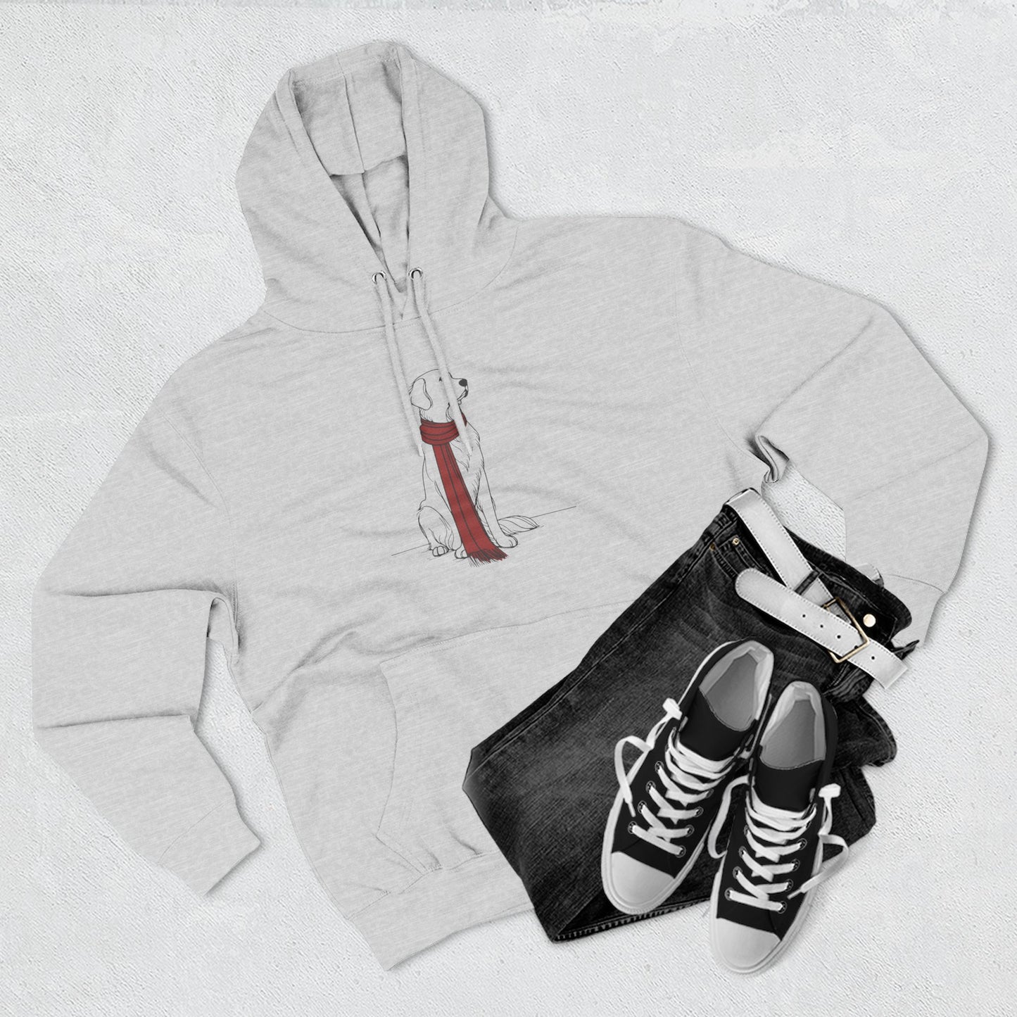 Minimalist Winter Dog Hoodie