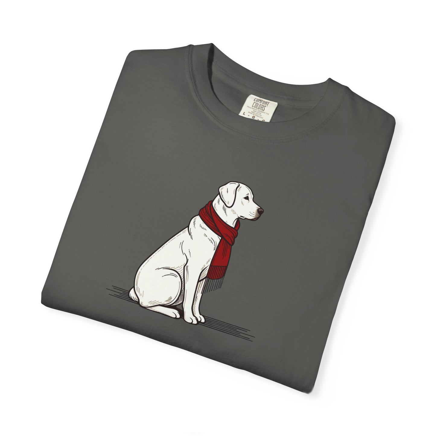 Red Scarf Dog Tee