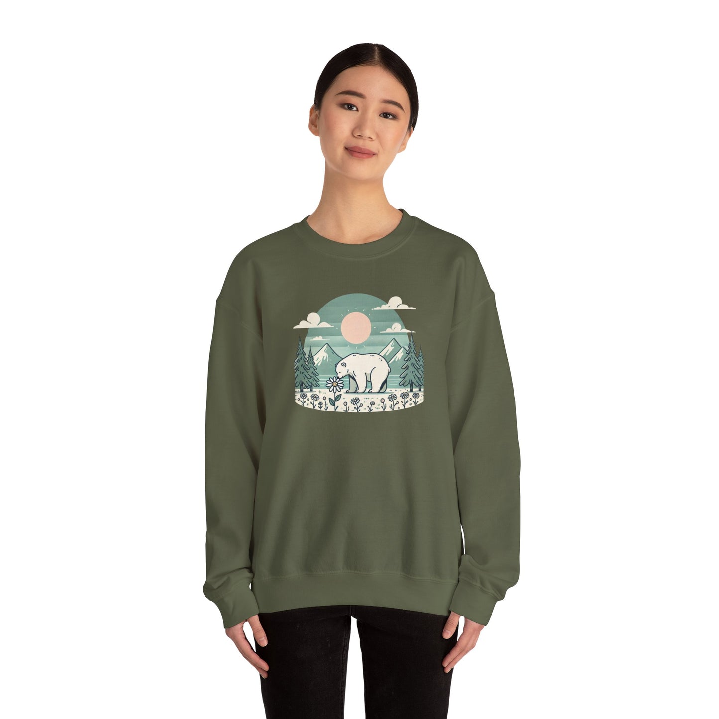Polar Bear Daisy Sweatshirt
