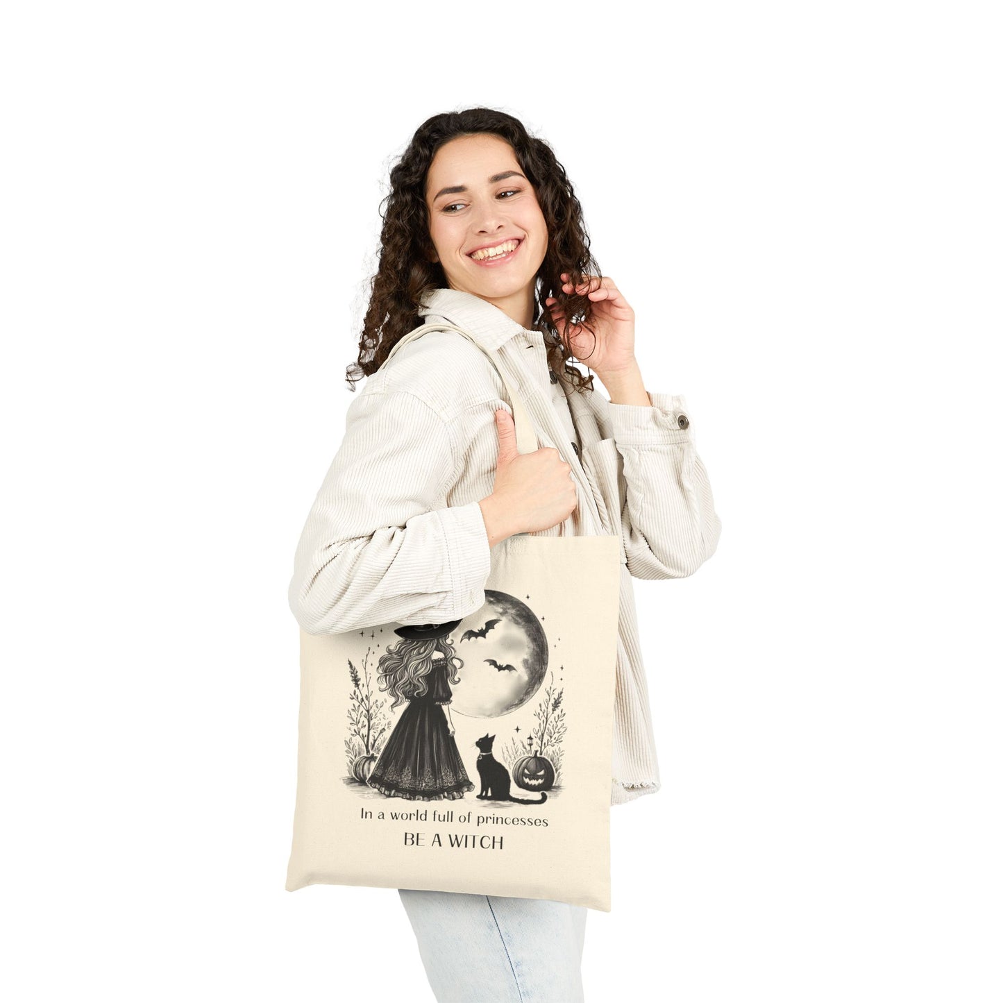 Be a Witch Feminist Empowerment Tote Bag Witchlight Halloween Witch Tote