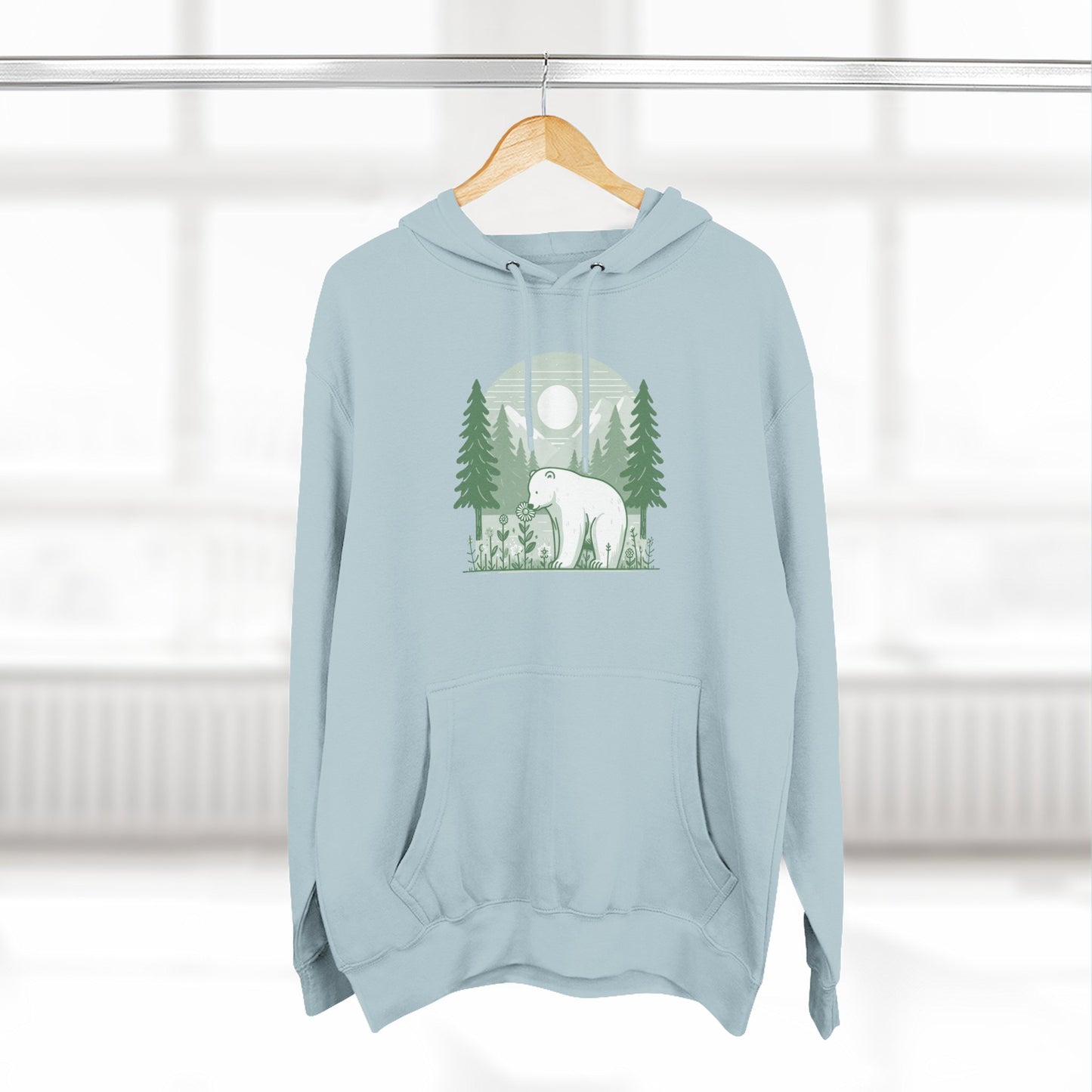 Polar Bear Forest Bloom Hoodie