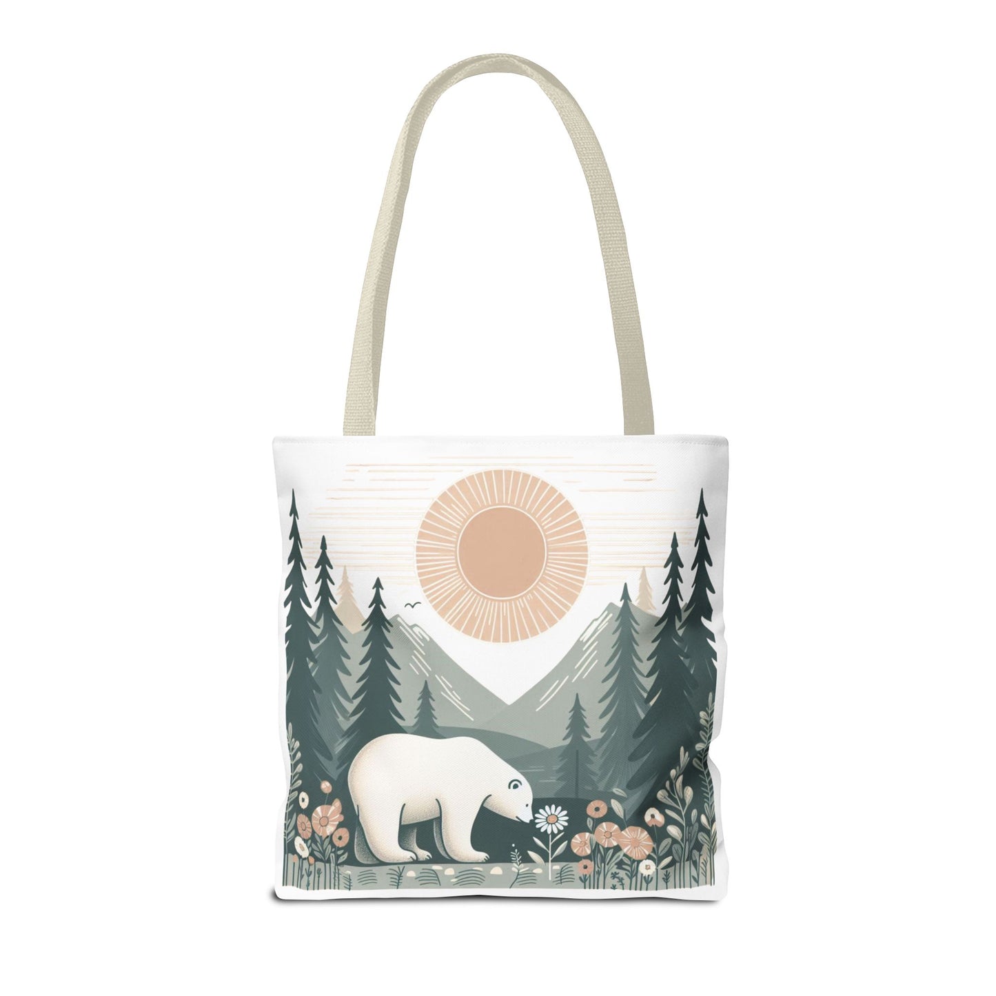 Signature Polar Bear Nature Tote Bag Double Sided