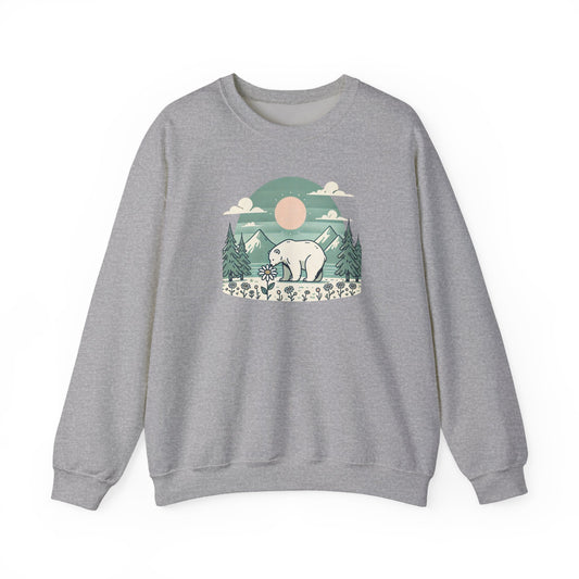 Polar Bear Daisy Sweatshirt