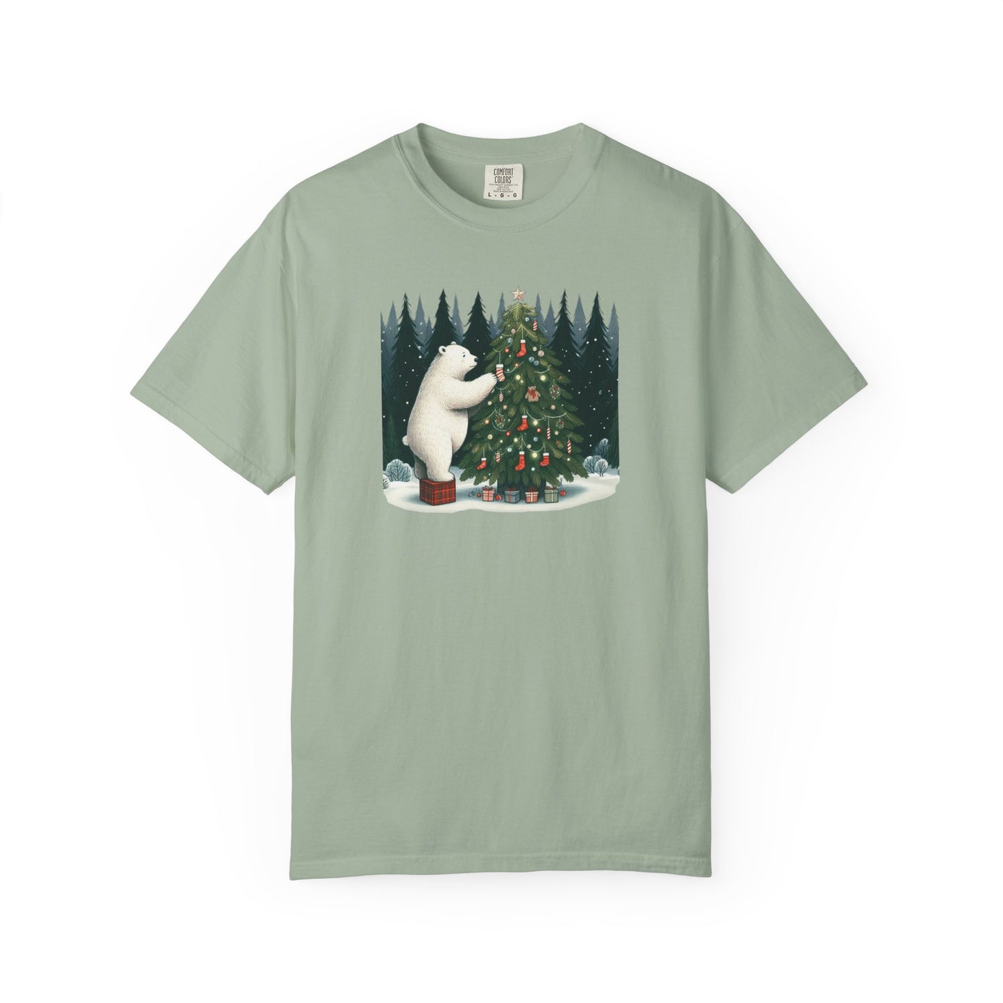 Polar Bear Christmas Heavyweight Tee | Holiday Den