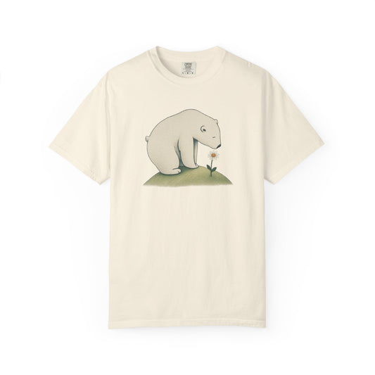 Polar Bear Daisy T-Shirt | Comfort Colors Nature Tee