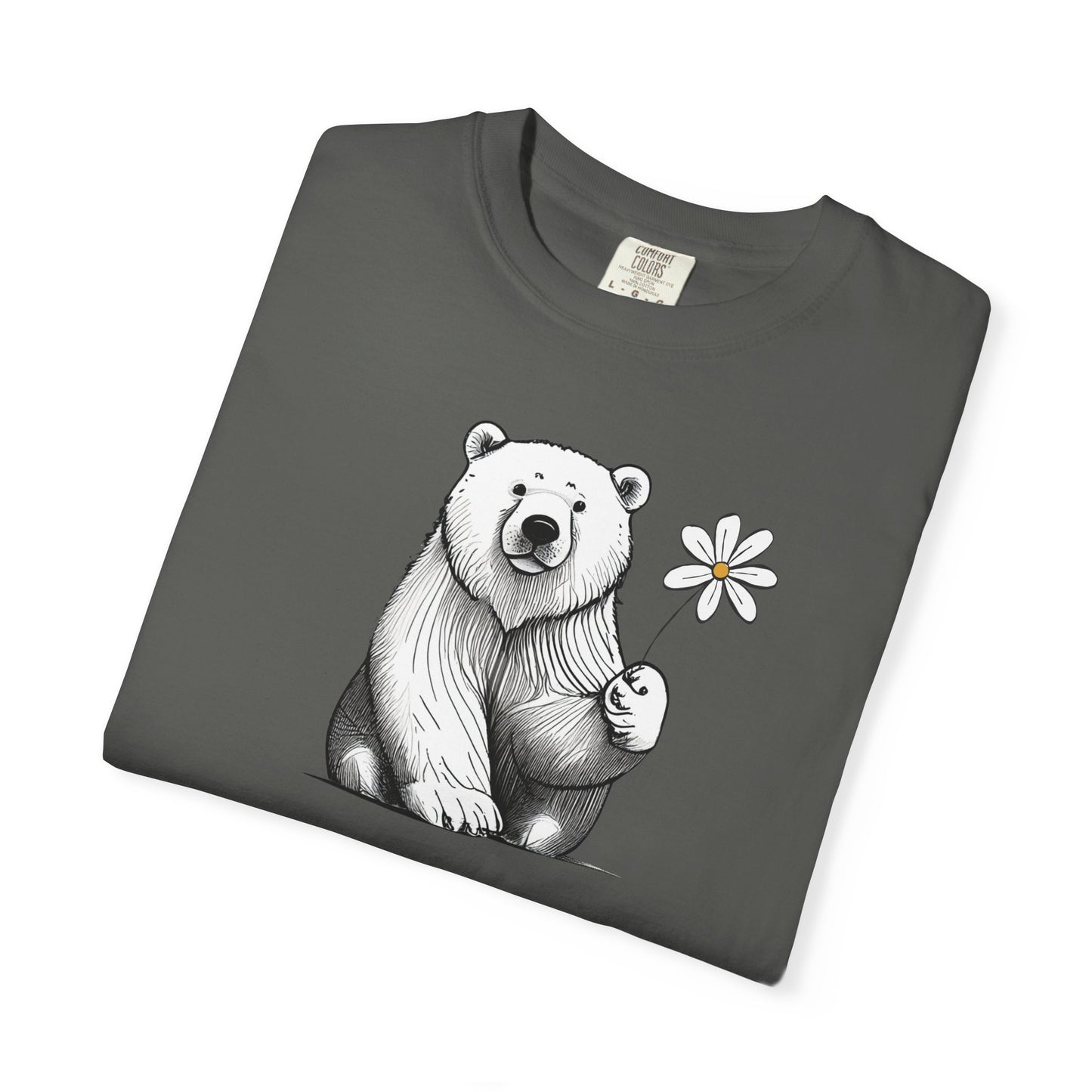 Engraved Bear & Daisy Graphic Tee | Comfort Colors® Heritage Artisan Sketch Shirt