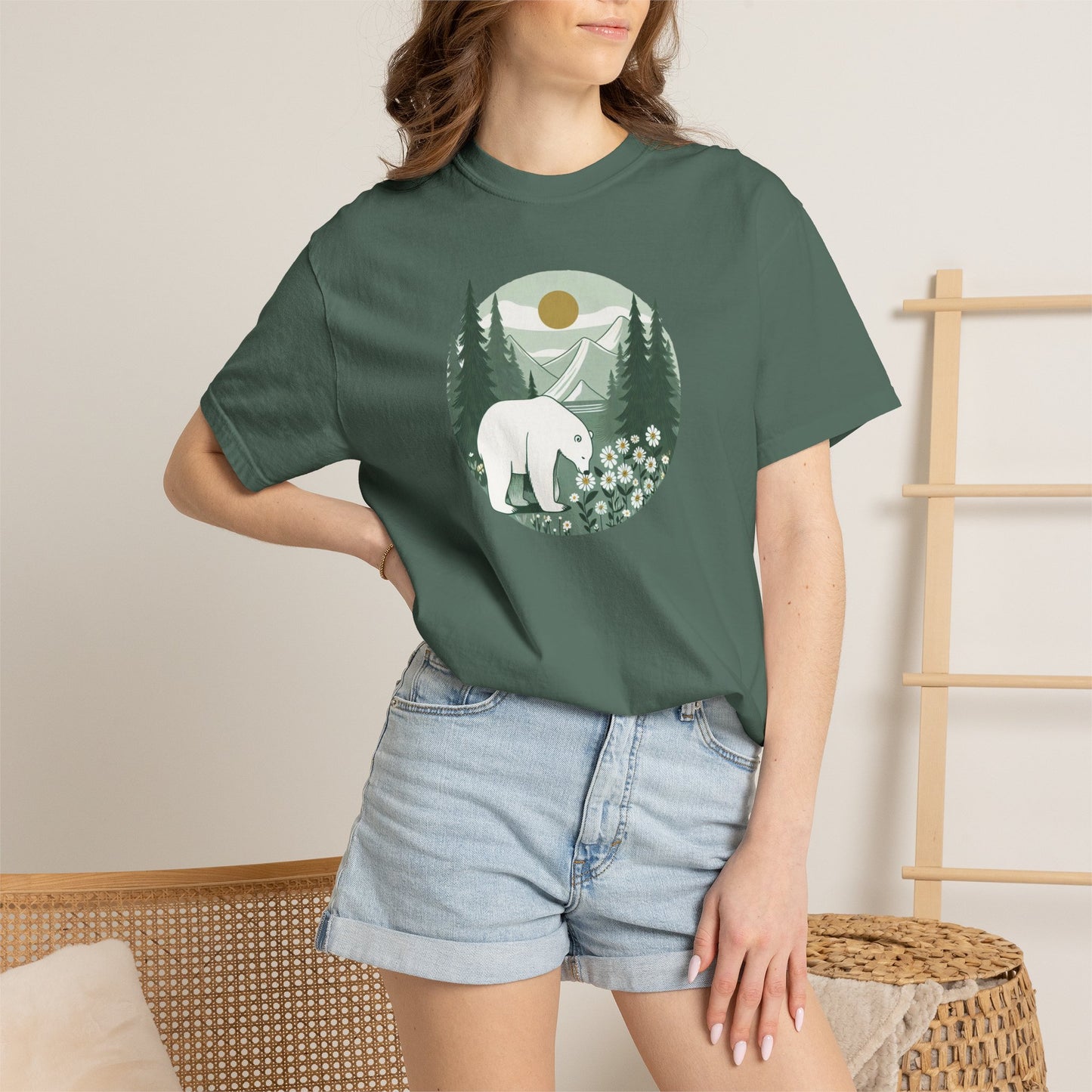 Polar Bear Mountain Meadow Comfort Colors Tee