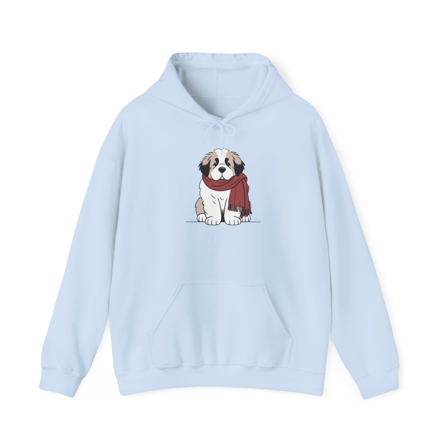 Saint Bernard Puppy Scarf  Premium Hoodie | Cozy Den Edition