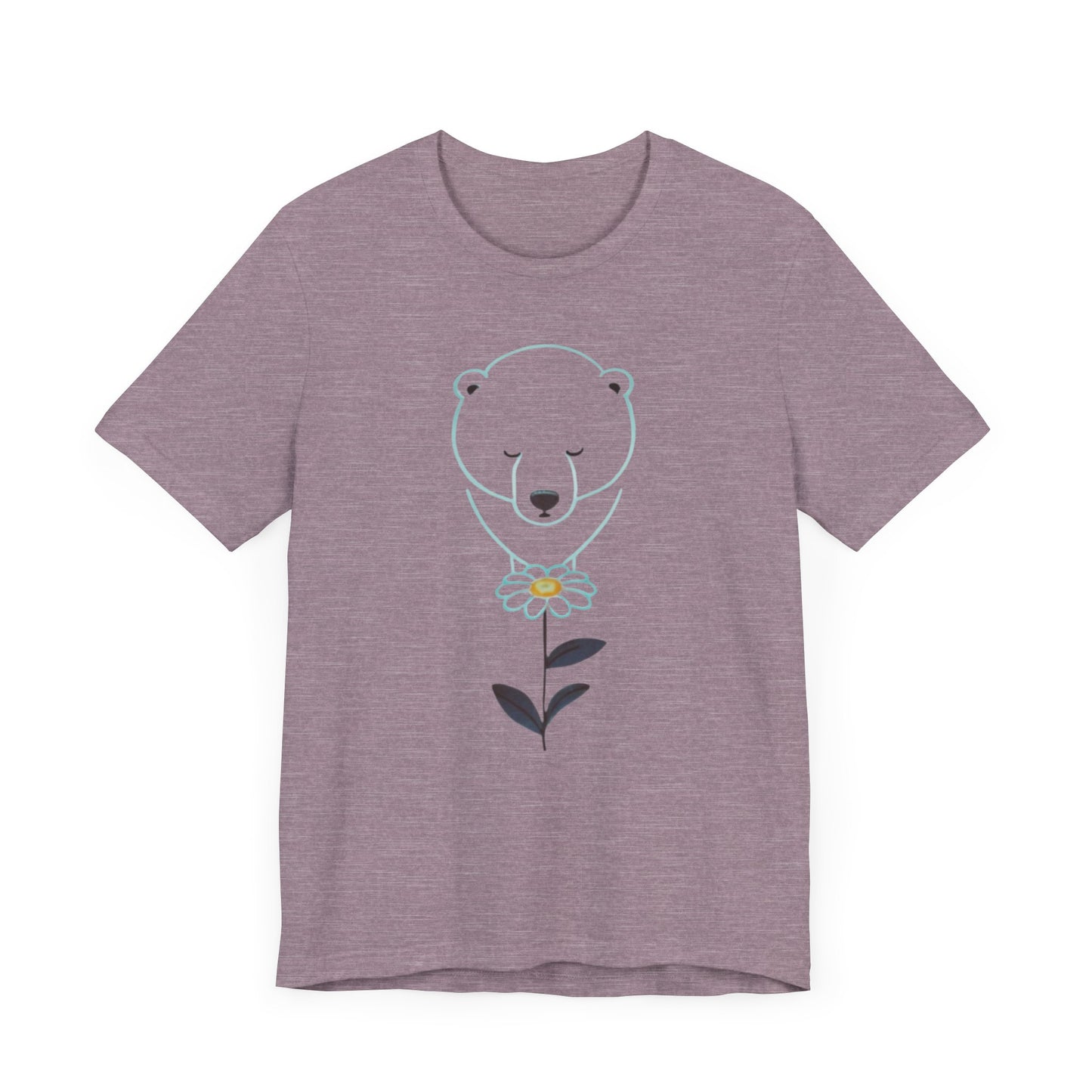 Minimalist Polar Bear & Daisy Tee