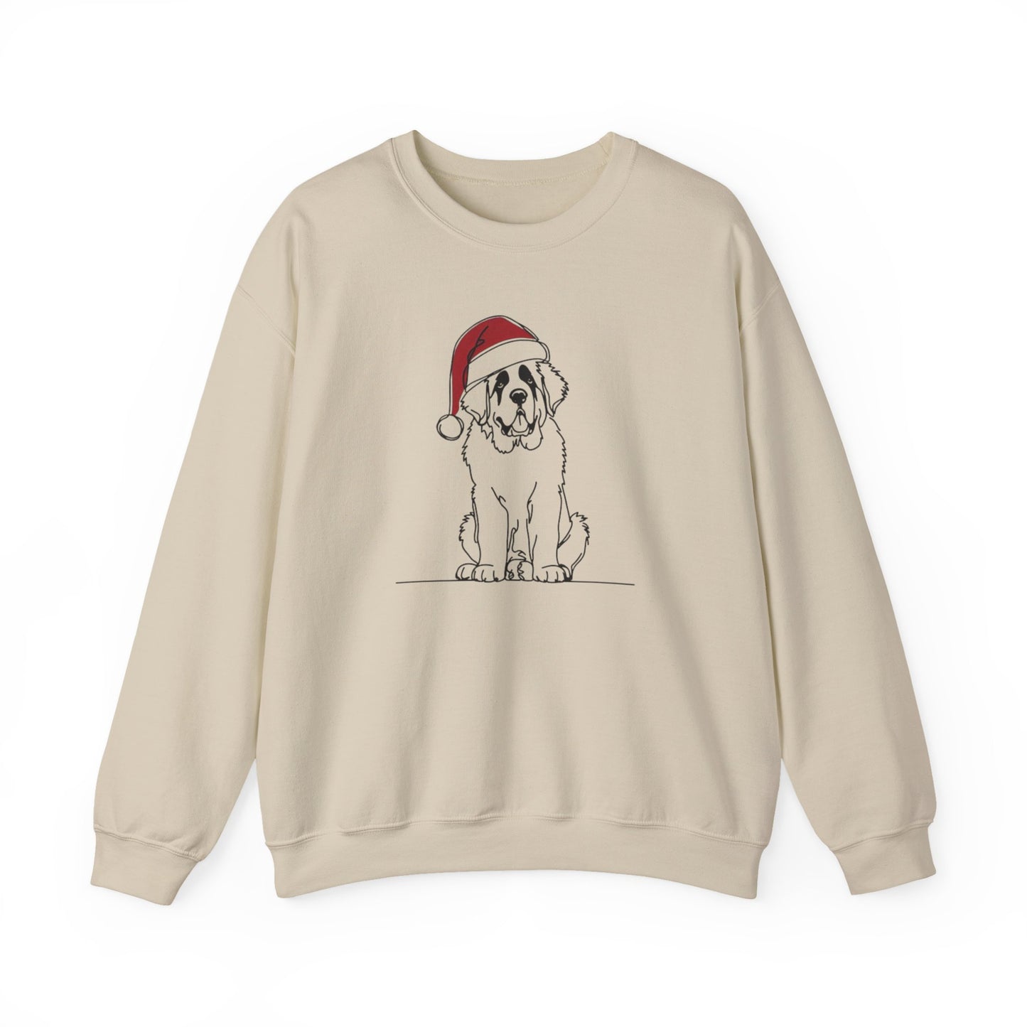 "Santa Bernard" Holiday Sketch Sweatshirt | Holiday Den