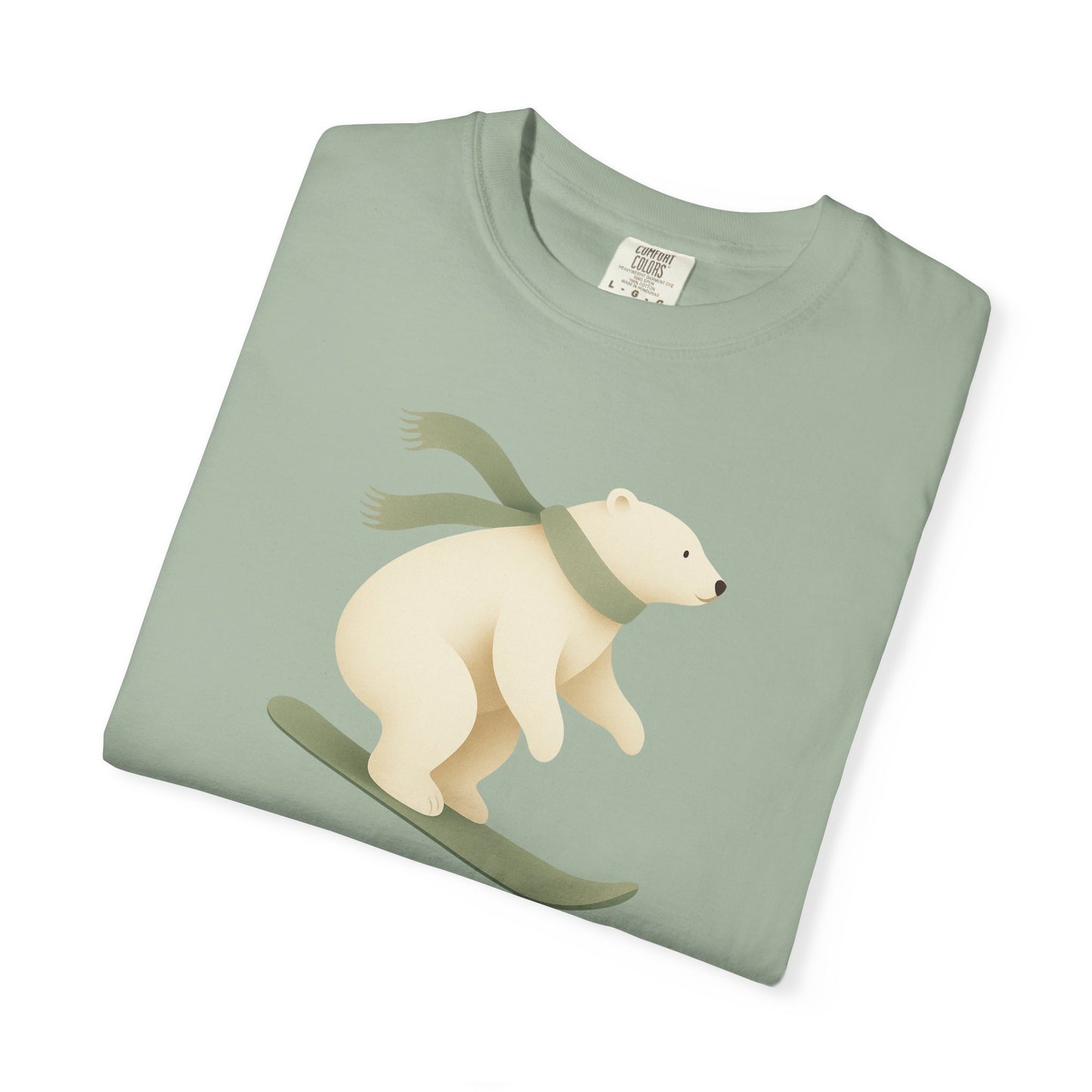Comfort Colors Polar Bear Snowboard Tee