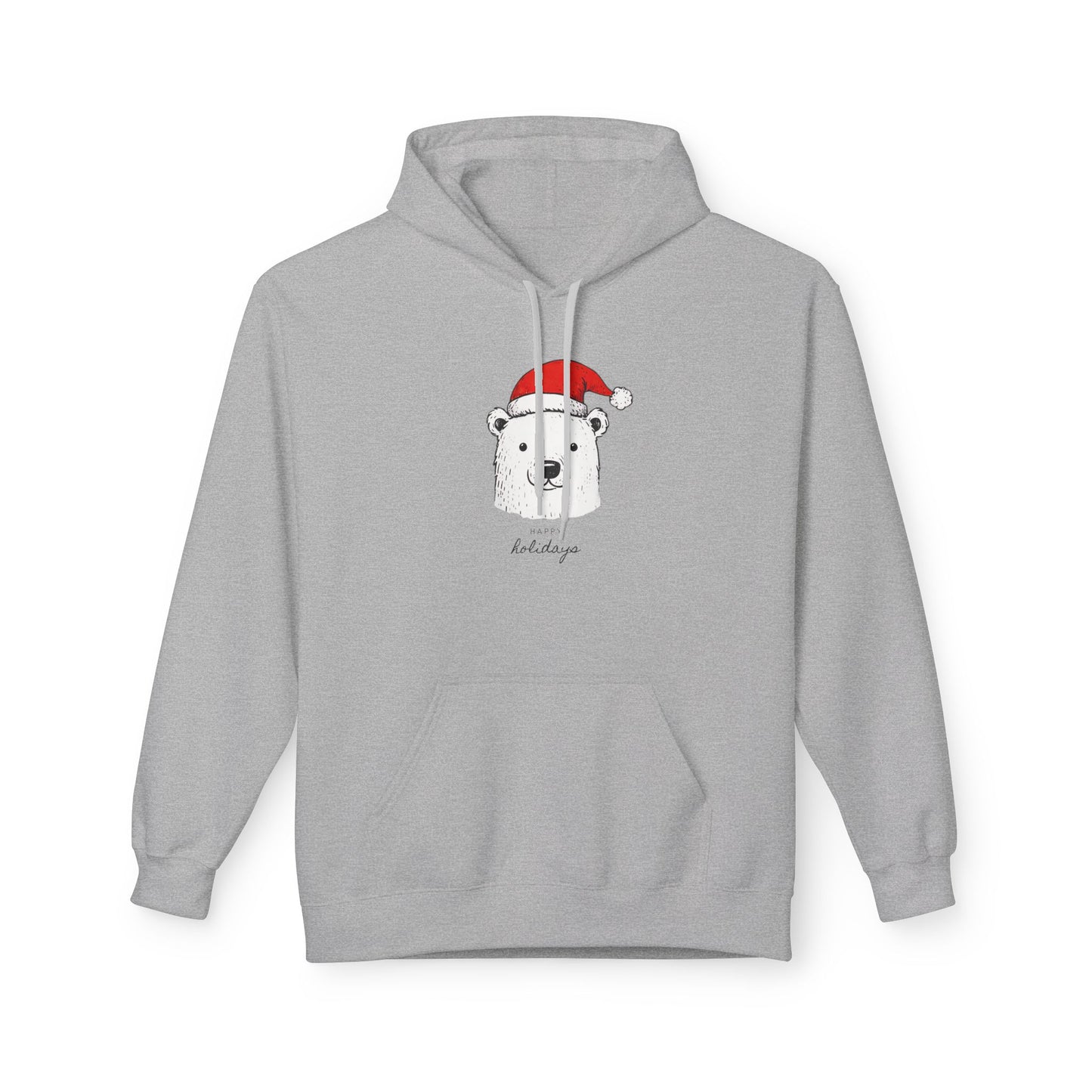 Polar Bear Santa Hat Hoodie