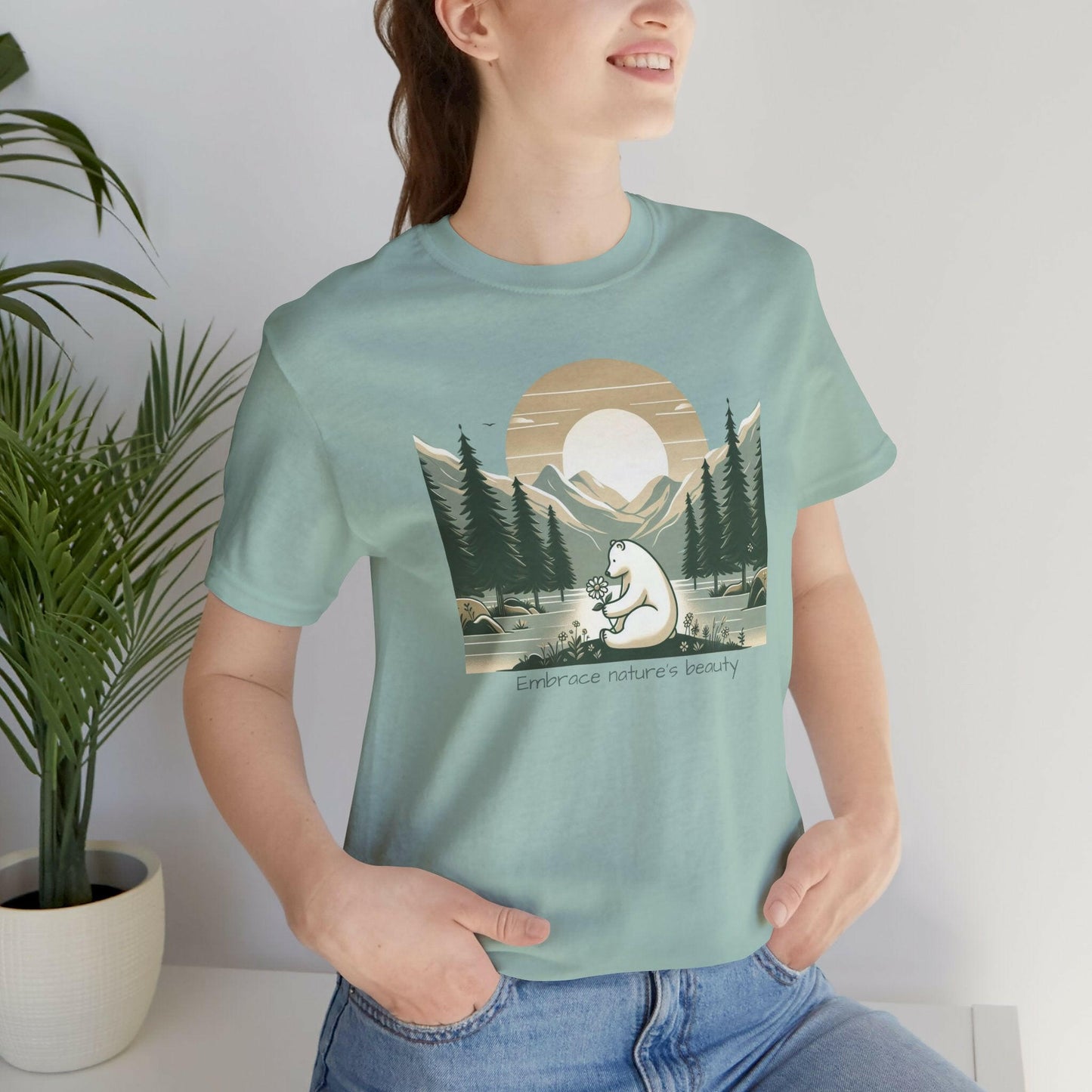 Nature-Inspired Unisex Tee - Embrace Nature's Beauty Polar Bear