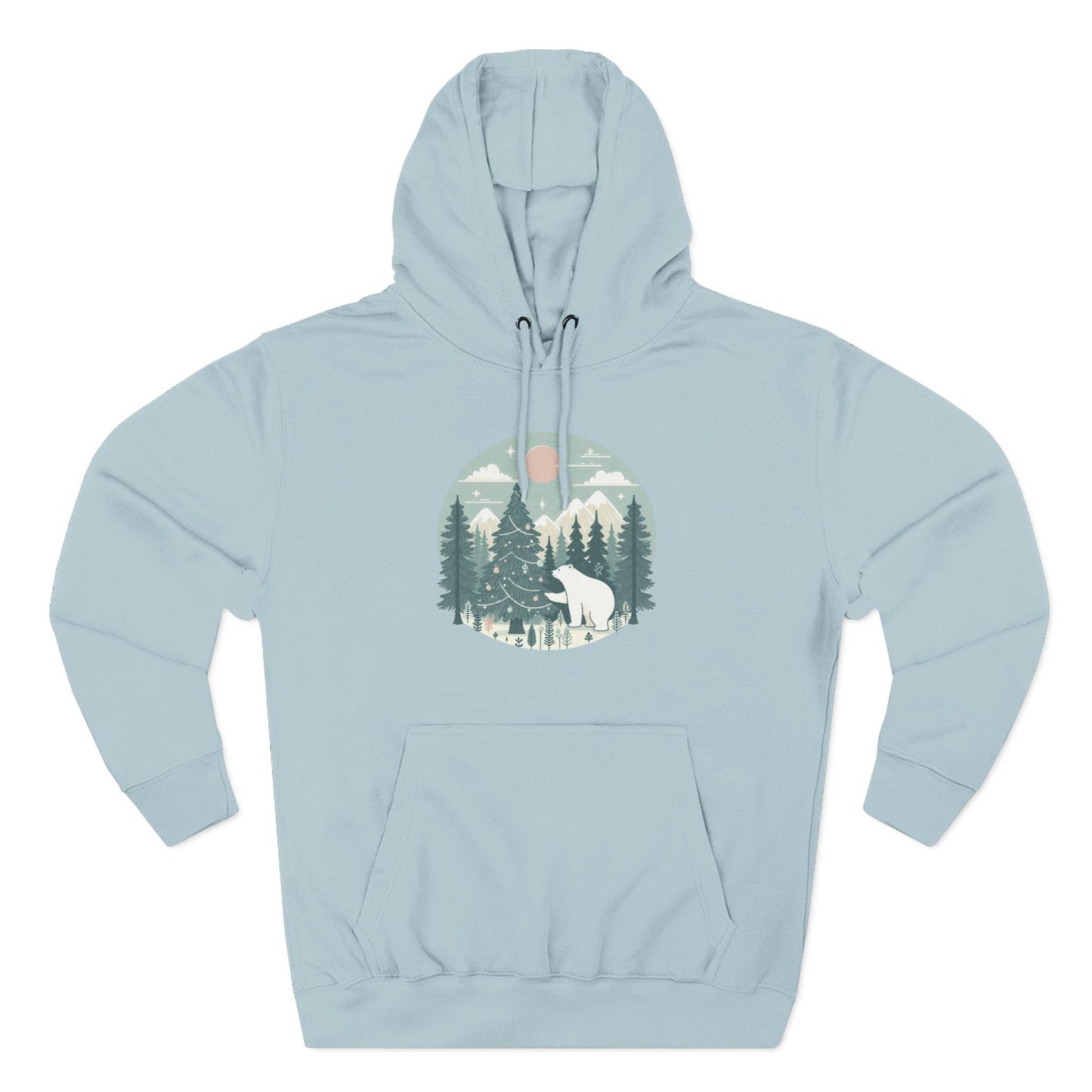 Winter Forest Polar Bear Hoodie