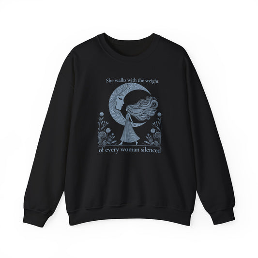 The Weight of Silence Celestial Art Sweatshirt | Storybook Den