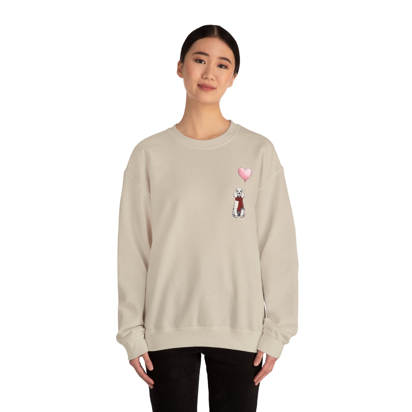 Cocker Spaniel with Heart Balloon Sweatshirt
