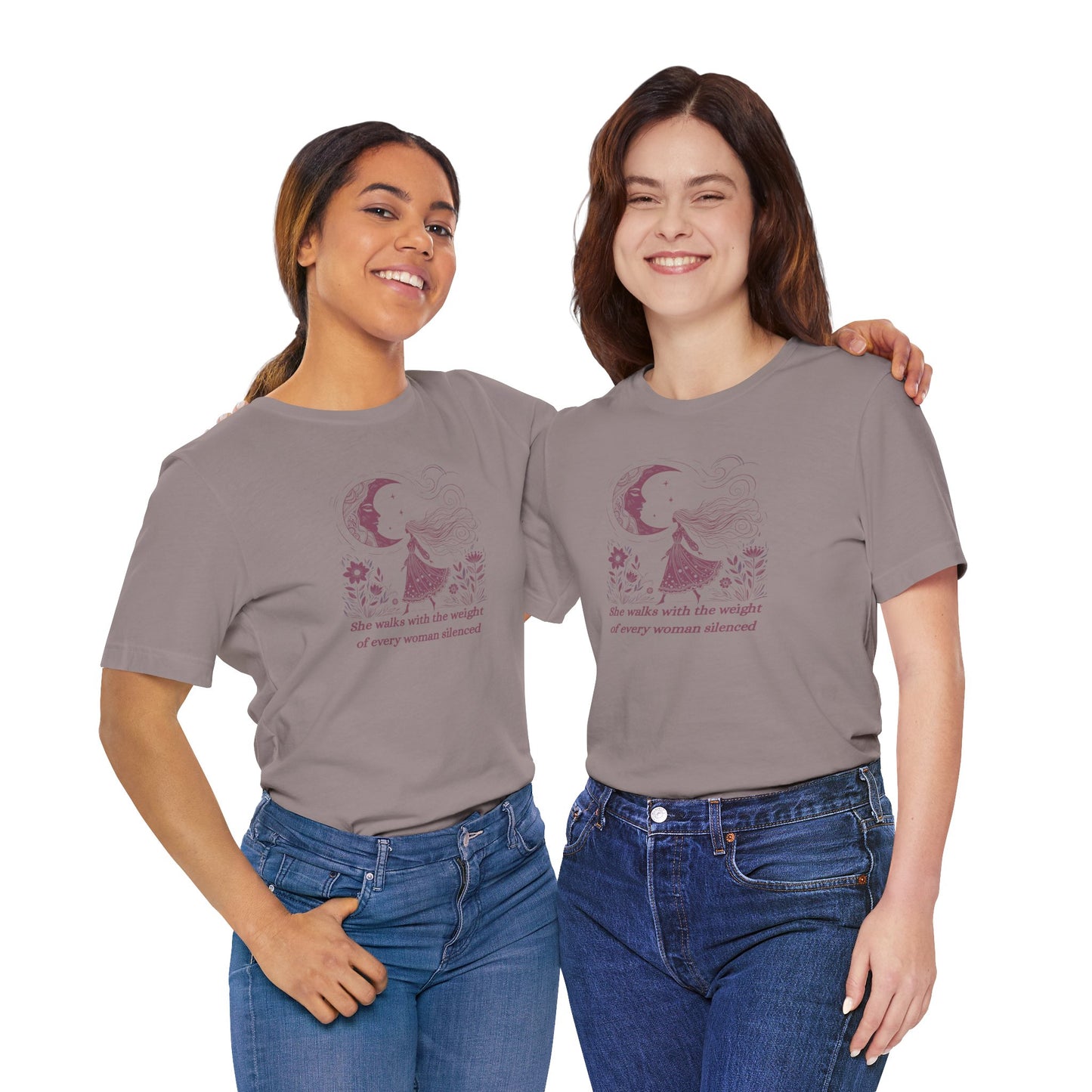 She Walks With the Weight Feminist T-Shirt | Witchlight Collection