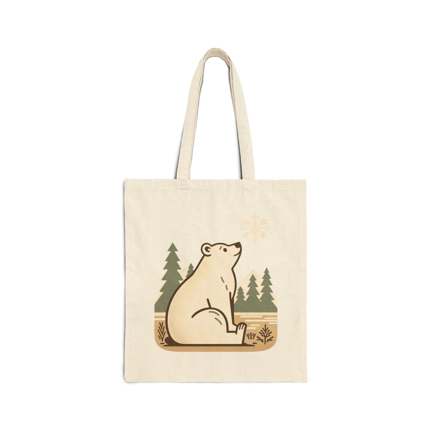 Polar Bear in Pines Double-Sided Heritage Tote | Polar Den