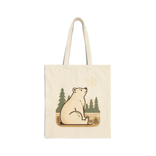 Polar Bear in Pines Double-Sided Heritage Tote | Polar Den
