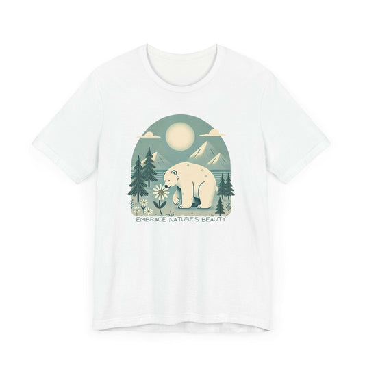 Embrace Nature's Beauty Unisex T-Shirt - Eco-Friendly Polar Bear Design - Stompy Paws