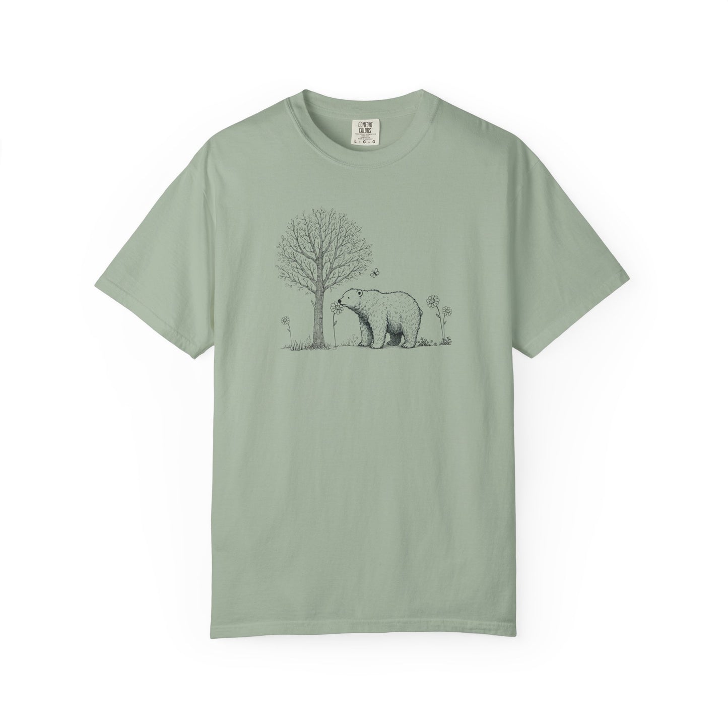 Wildflower Polar Bear Comfort Colors Tee