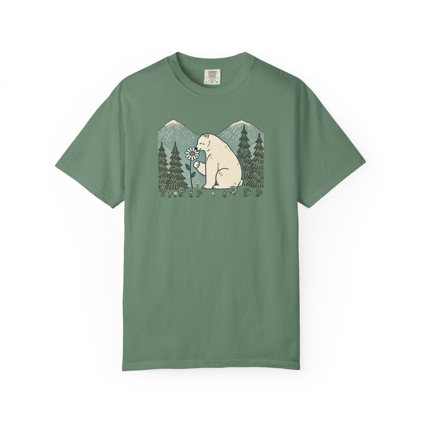 Wildflower Polar Bear Comfort Colors Tee