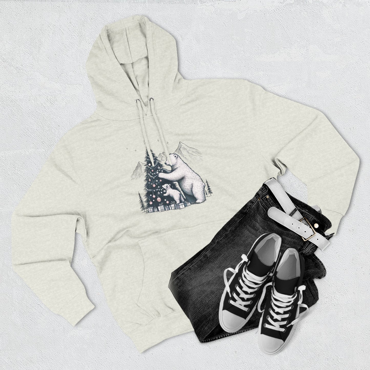 Polar Bear & Cub Holiday Hoodie