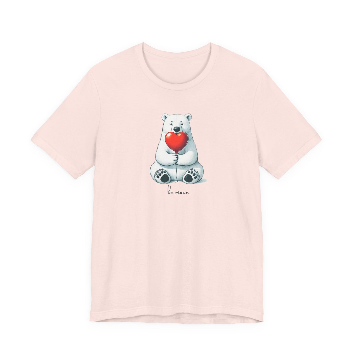'Be Mine' Heart Balloon Polar Bear Premium Tee | Polar Den