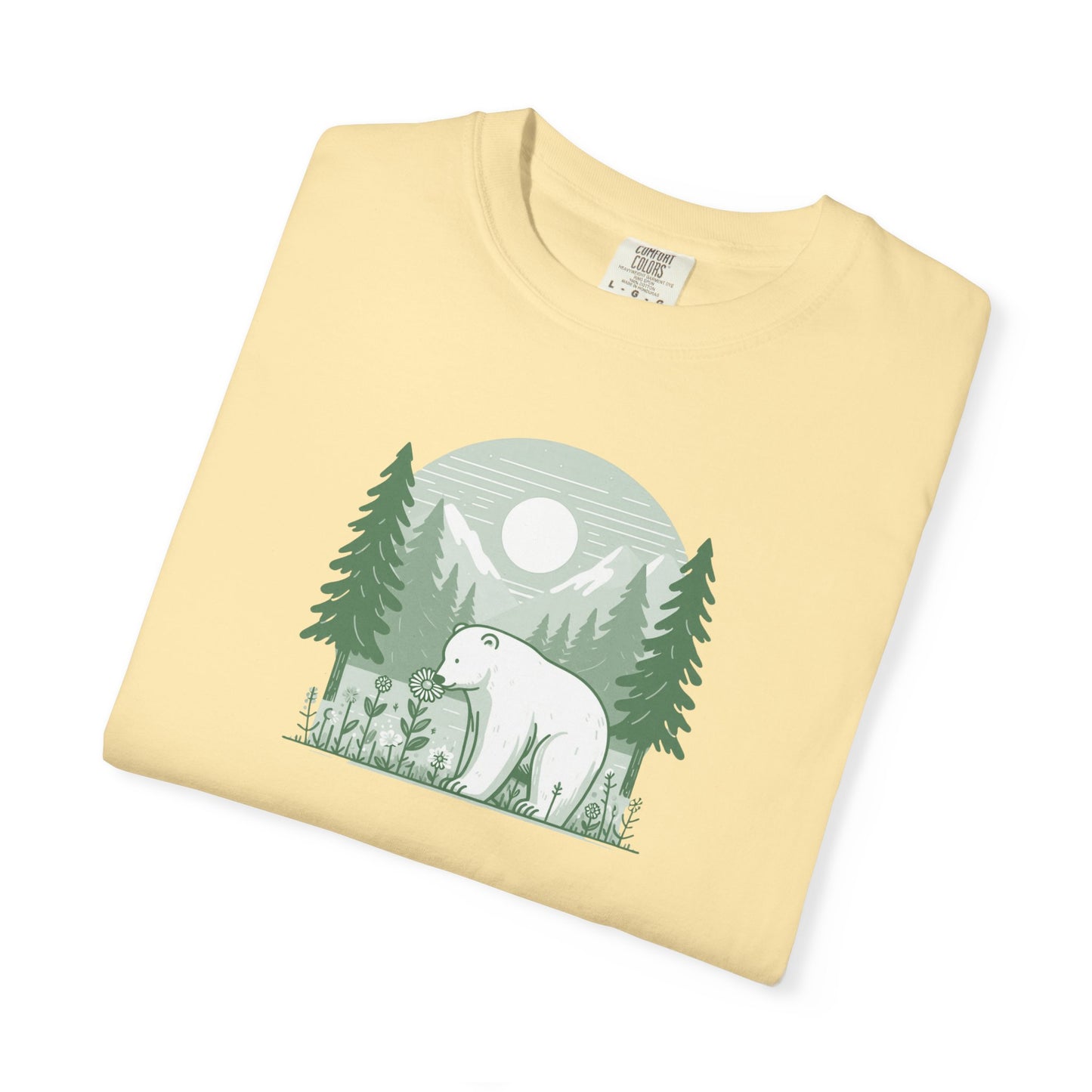 Polar Bear Forest Bloom Comfort Colors Tee