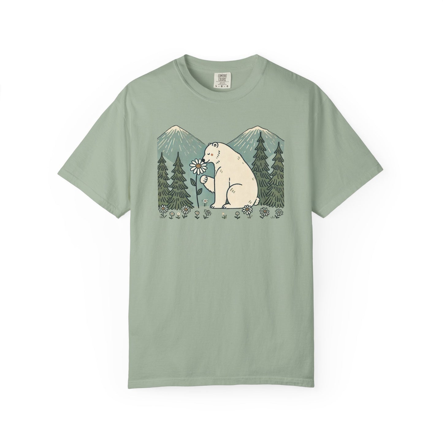 Woodland Polar Bear Comfort Colors Tee