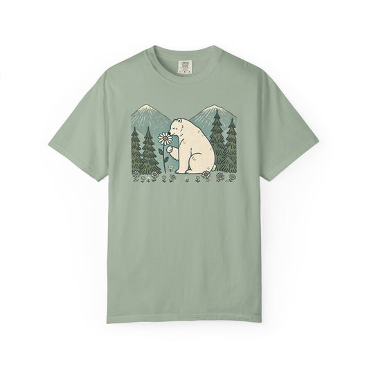 Woodland Polar Bear Comfort Colors Tee