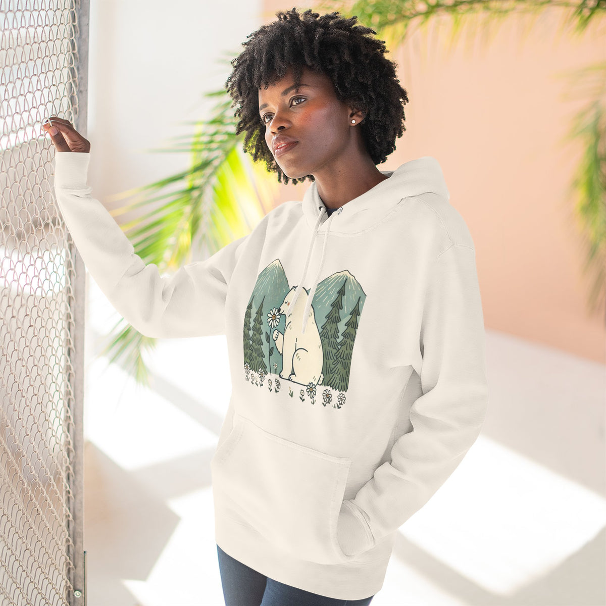 Woodland Polar Bear Hoodie