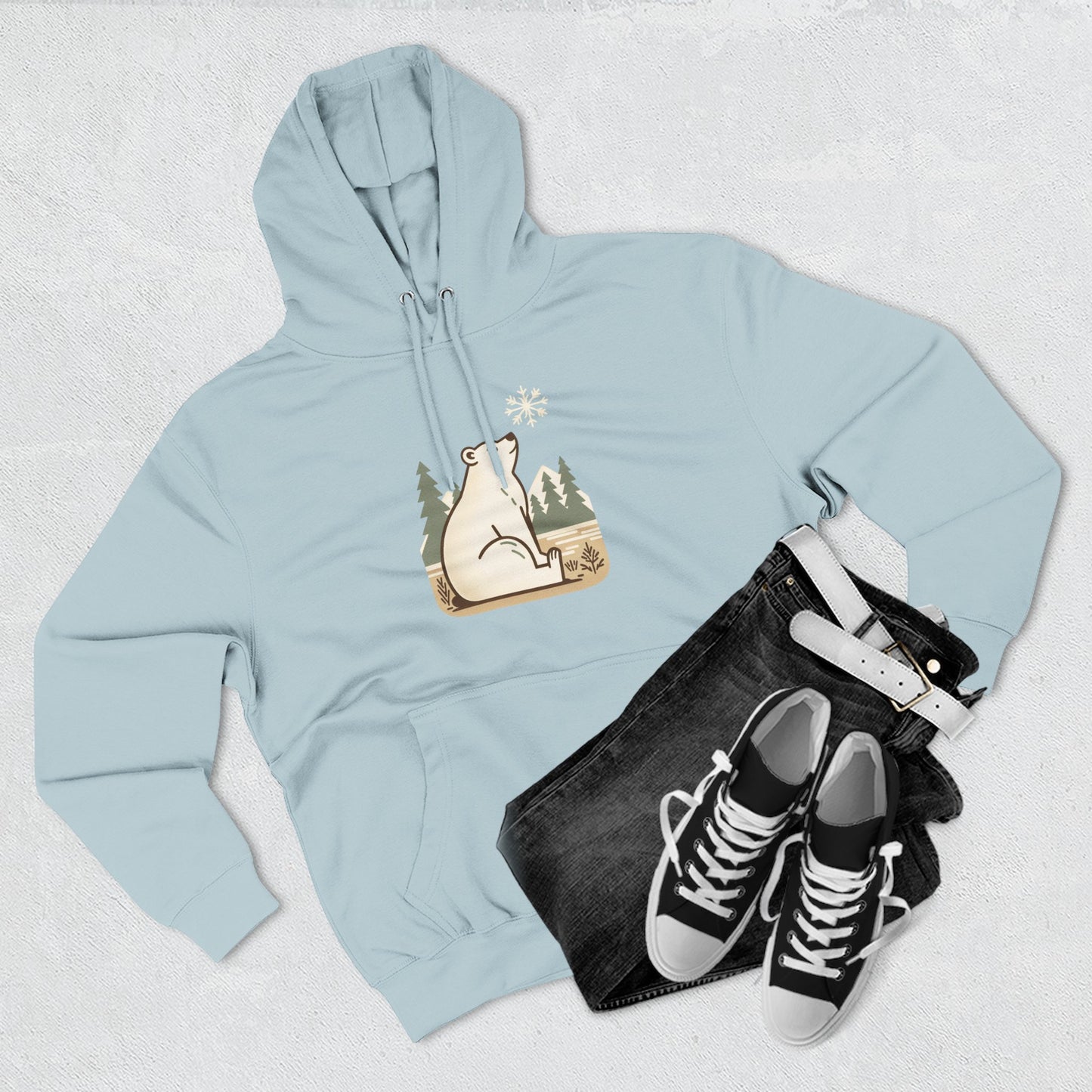 Polar Bear Snowflake Hoodie