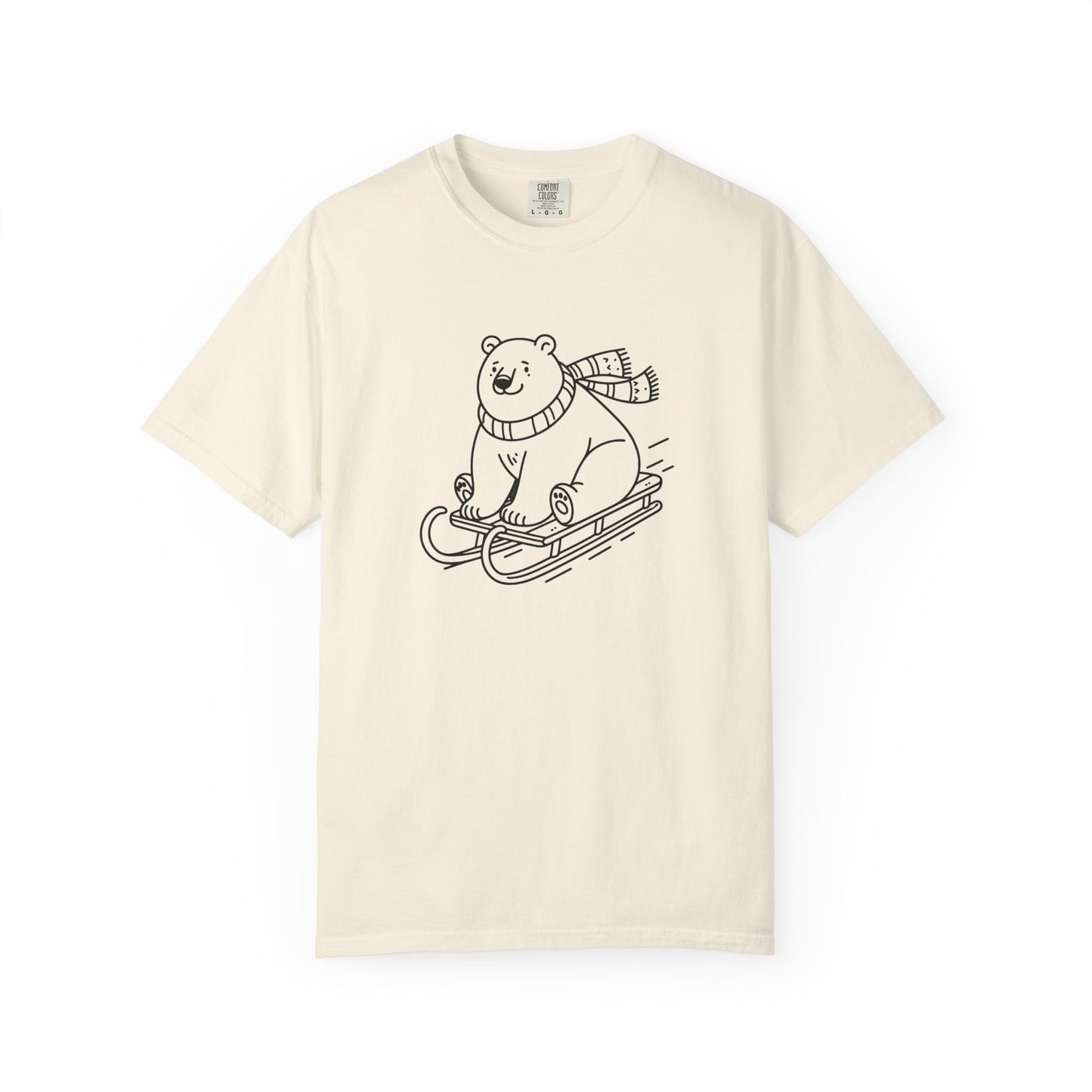 Polar Bear Sledding Comfort Colors Tee