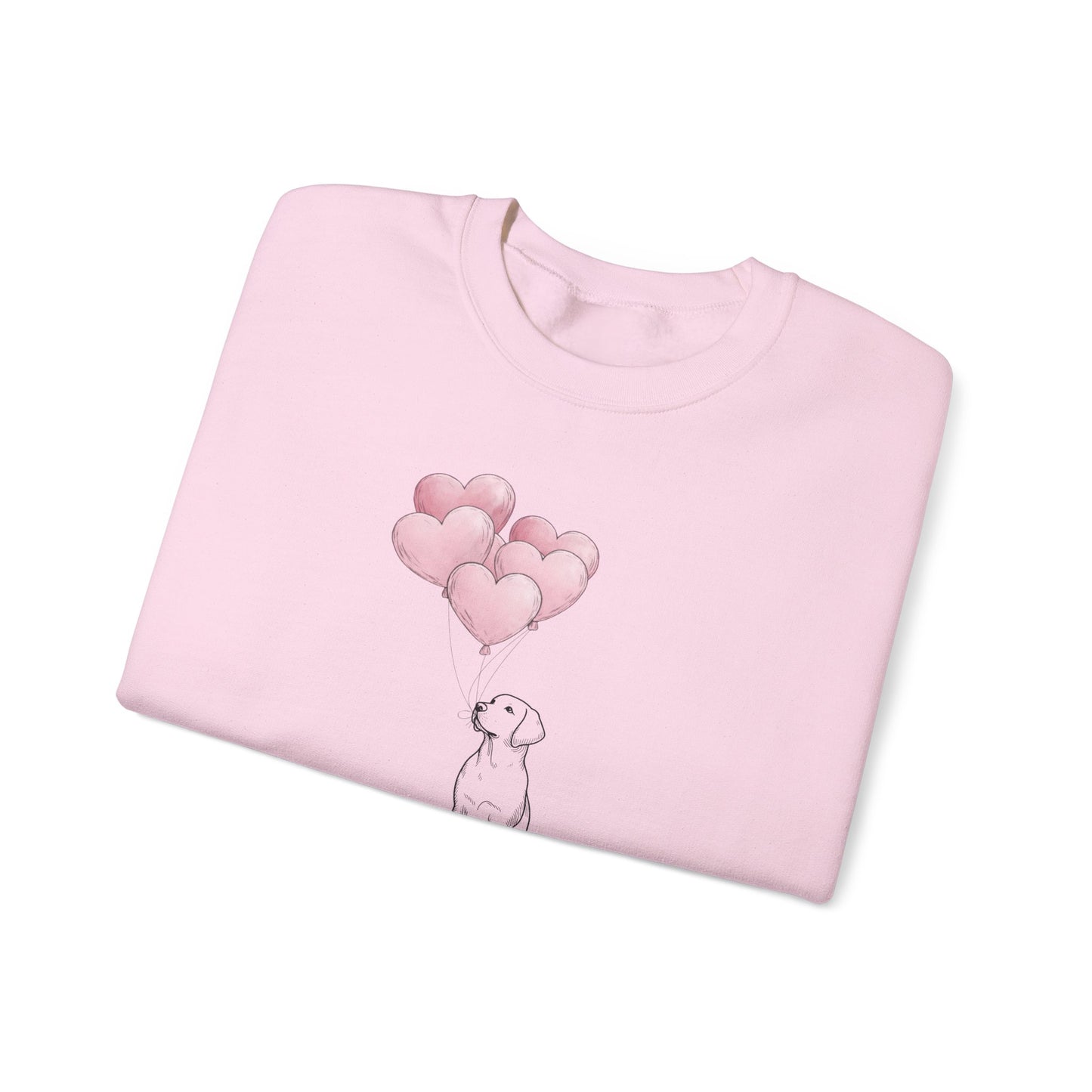 Labrador with Heart Balloons Sweatshirt