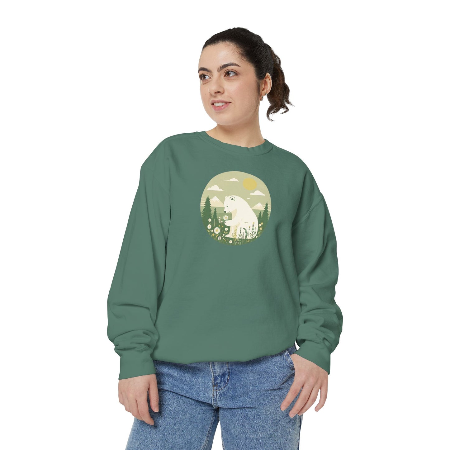 Alpine Polar Bear Comfort Colors Sweatshirt