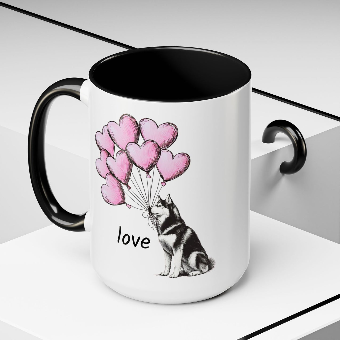 Husky Love Balloon Mug
