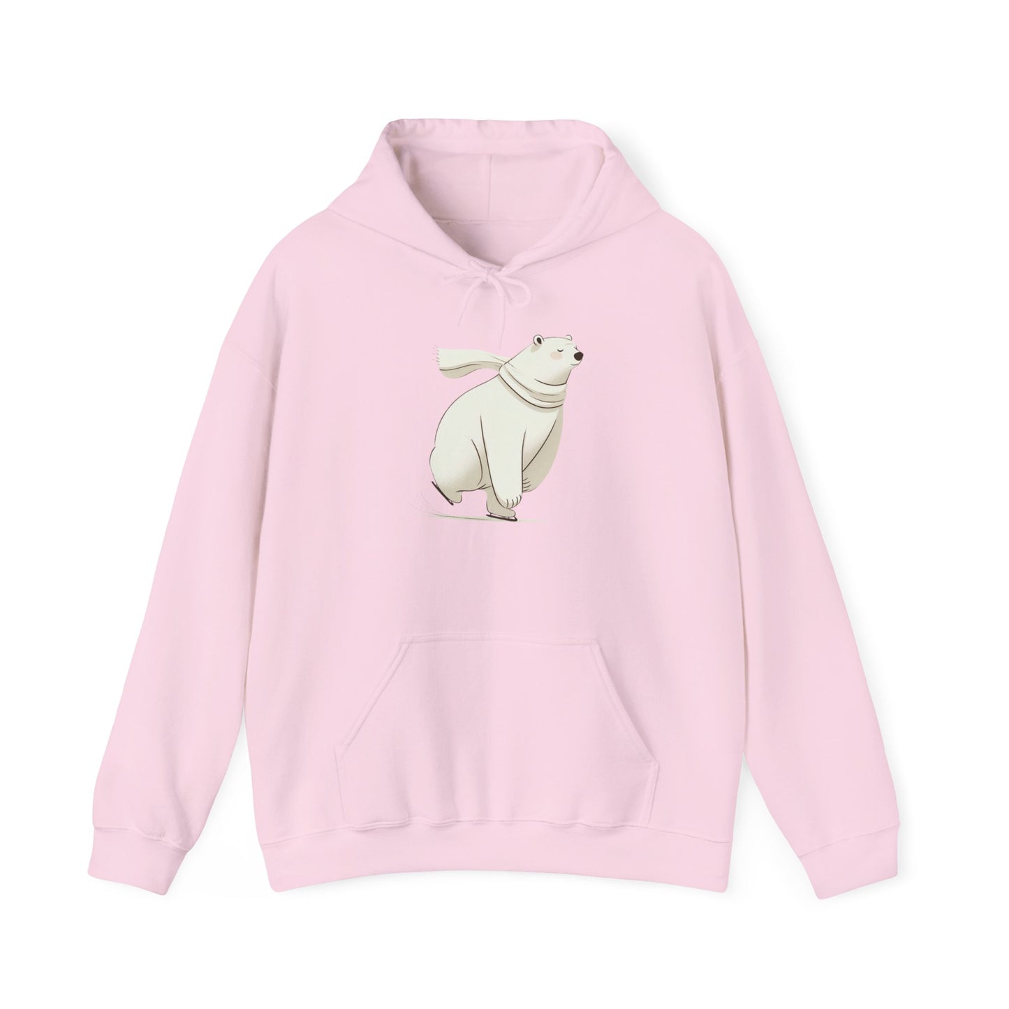 Skating Polar Bear Winter Hoodie