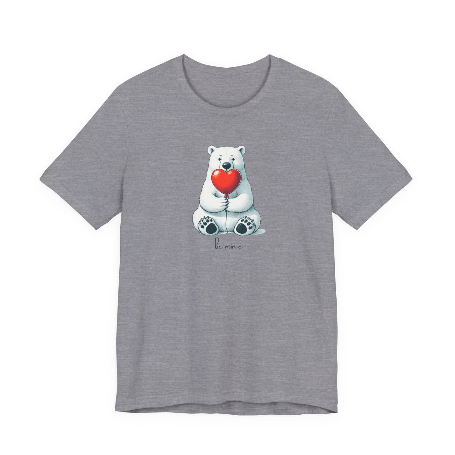 'Be Mine' Heart Balloon Polar Bear Premium Tee | Polar Den