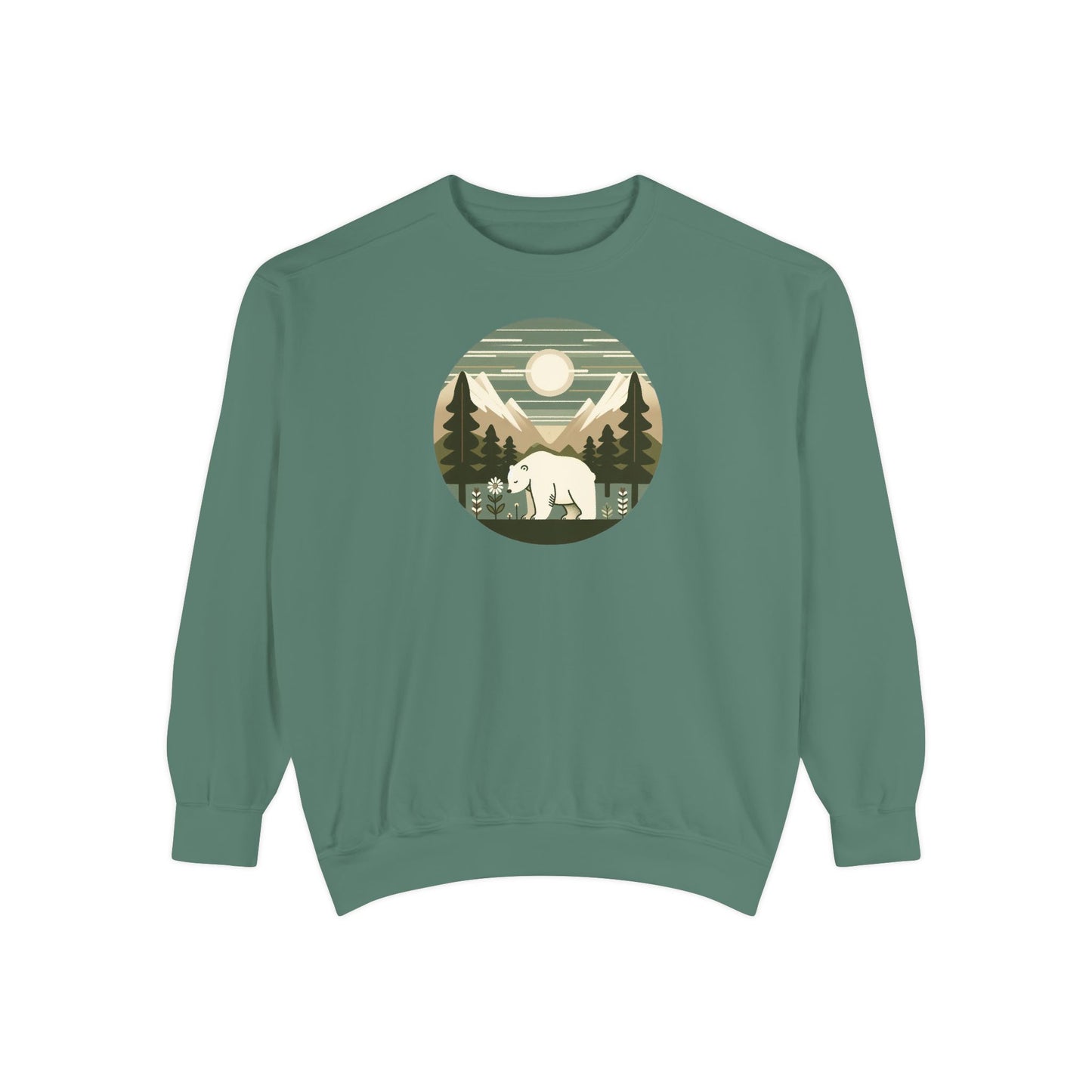 Polar Bear Nature Sweatshirt | Garment-Dyed Wildlife Crewneck