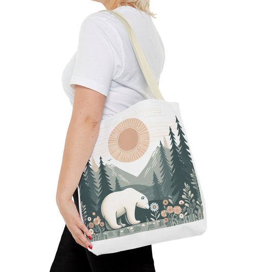 Signature Polar Bear Nature Tote Bag Double Sided