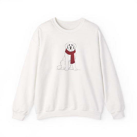 Saint Bernard Scarf Premium Sweatshirt | Cozy Den Edition