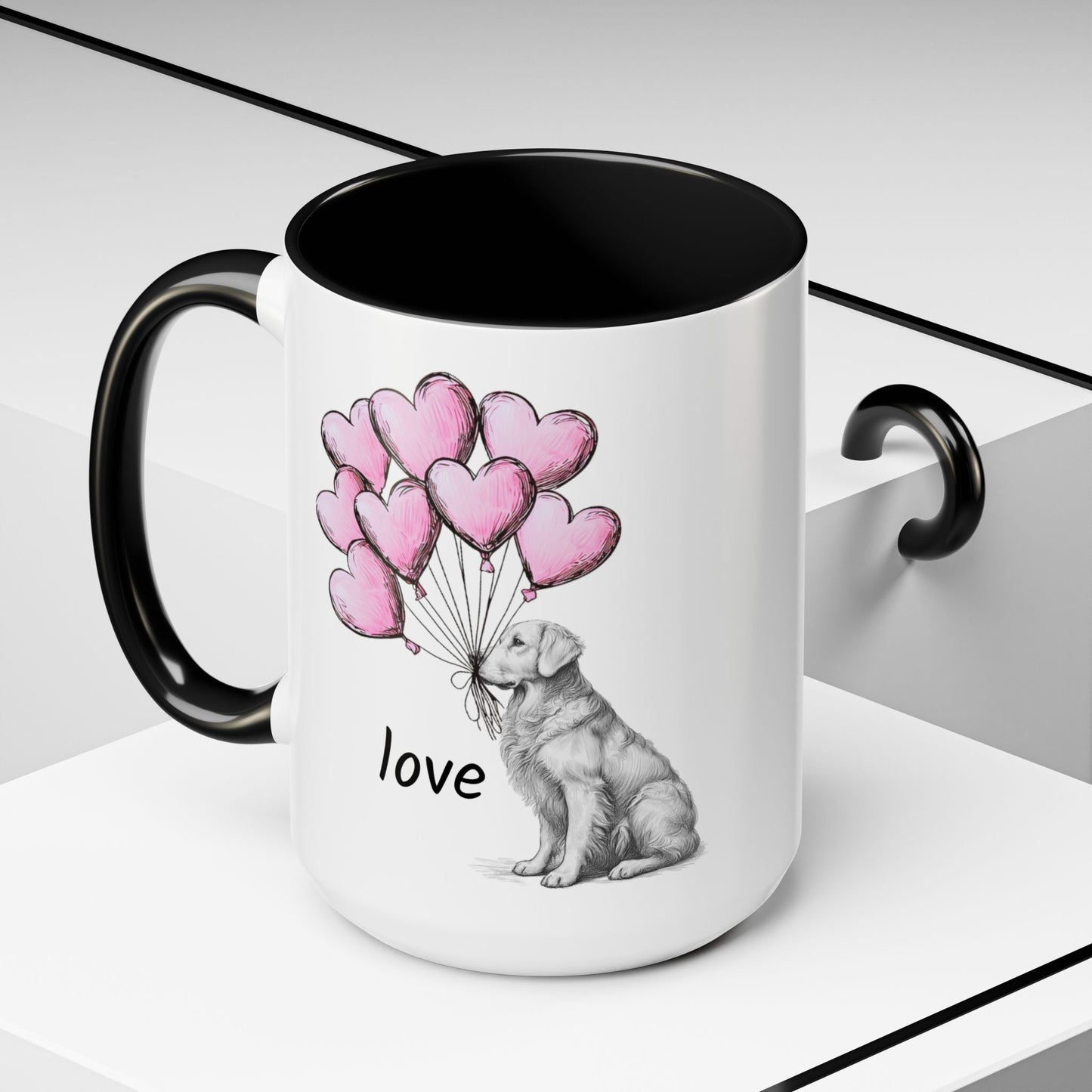 Golden Retriever Love Balloon Mug
