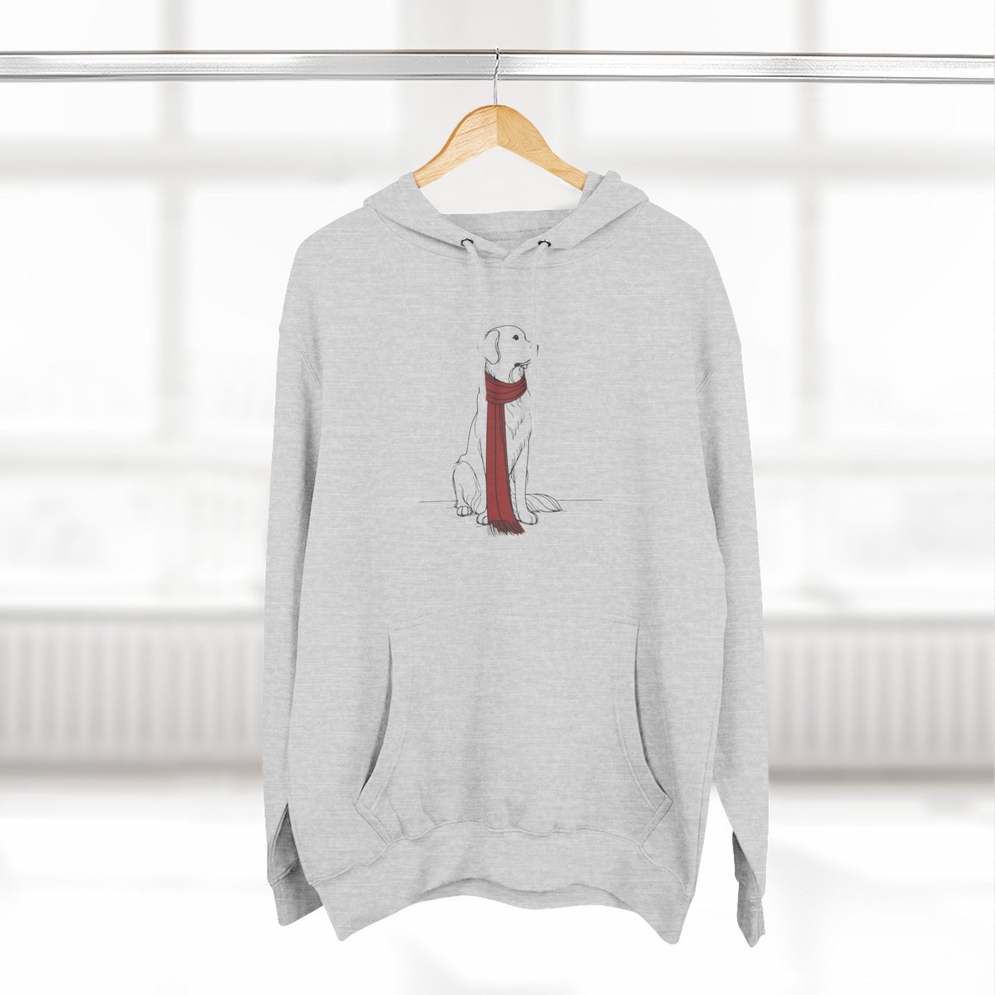 Minimalist Winter Dog Hoodie
