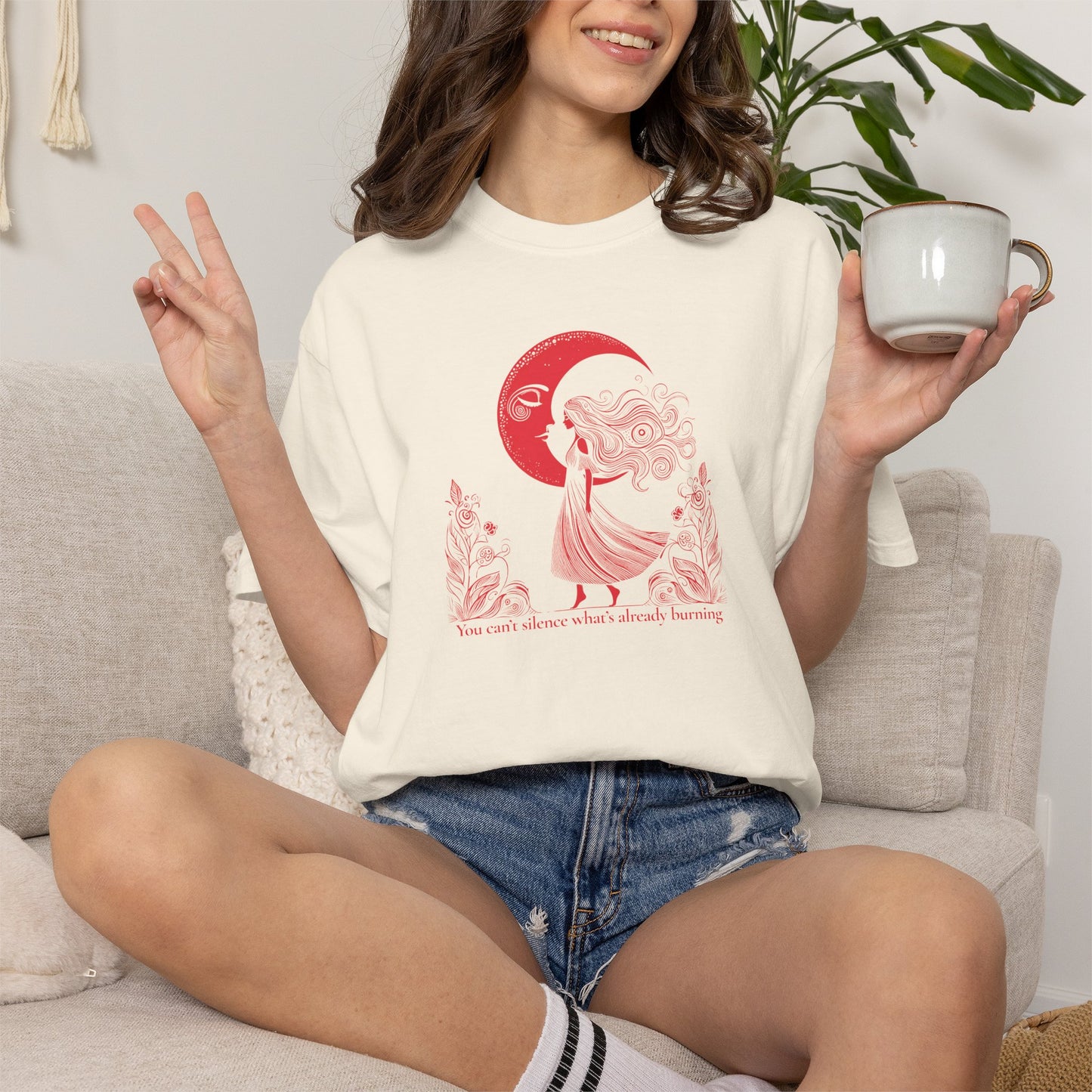 You Can’t Silence What’s Already Burning Comfort Colors Tee