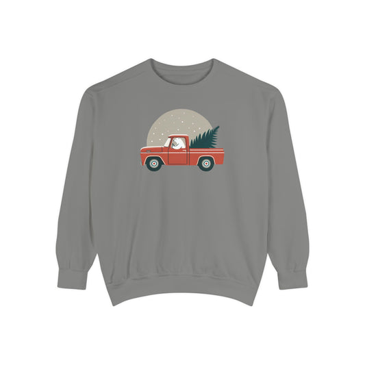Vintage Winter Truck Comfort Colors Sweatshirt