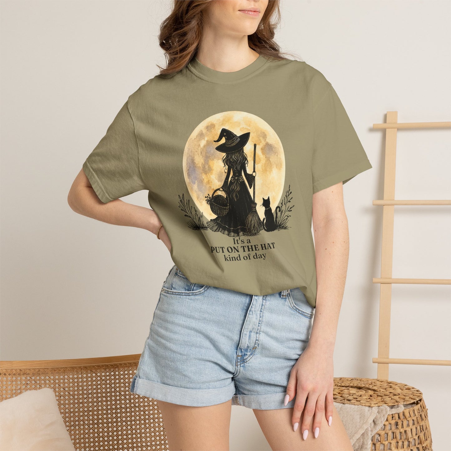 It's a Put on the Hat Kind of Day | Comfort Colors® Witch Graphic T-Shirt