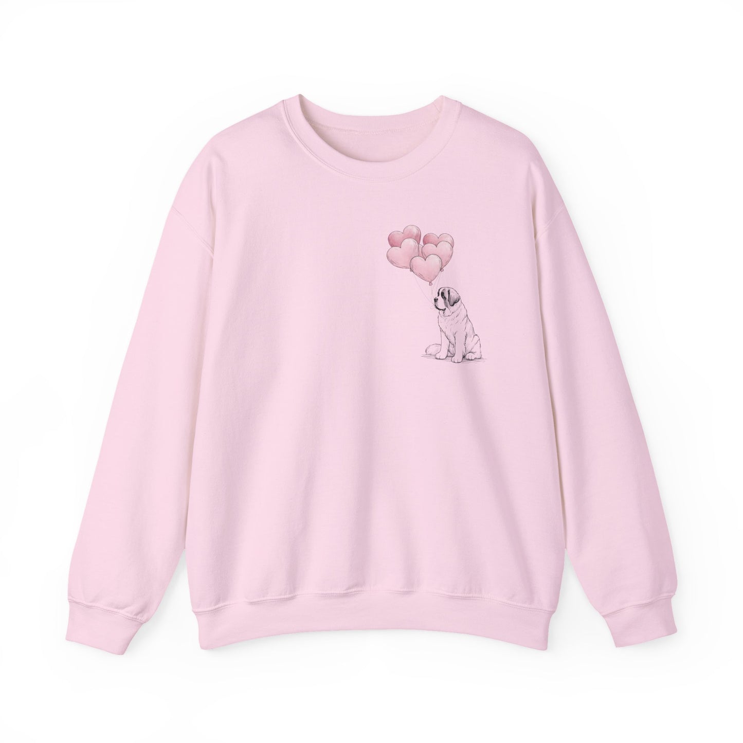 Saint Bernard with Heart Balloons Sweatshirt